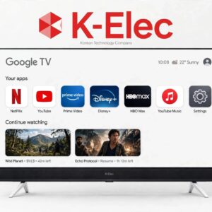 K-Elec 43″ 4K UHD Smart Google TV with Built-in Soundbar | Netflix · YouTube · Showmax | WiFi | 3-Year Warranty