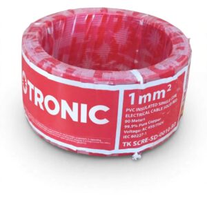 1.0mm² PVC Insulated, Single Core Flexible Red Electrical Cable – 90M